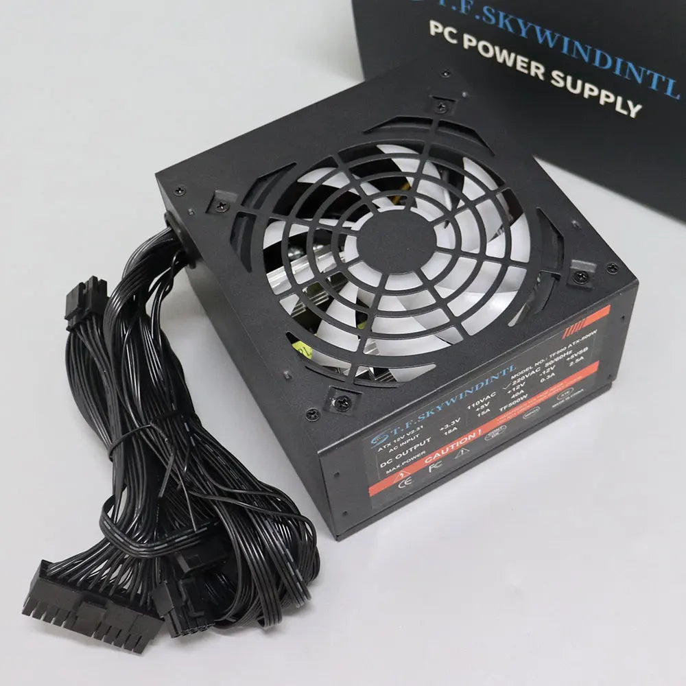 Fonte 500w PSU12V PC Power Sources For Office 500W 24pin ATX Computer Power Supply PSU 500W PC Gaming Power PC Gamer Source Game