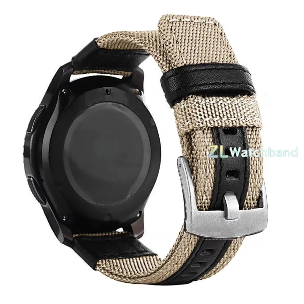 Nylon Quick Release Watch Bands Replacement Canvas Fabric Sport Strap 20mm 22mm Sport Wristband for Samsung for HUAWEI Watch GT3