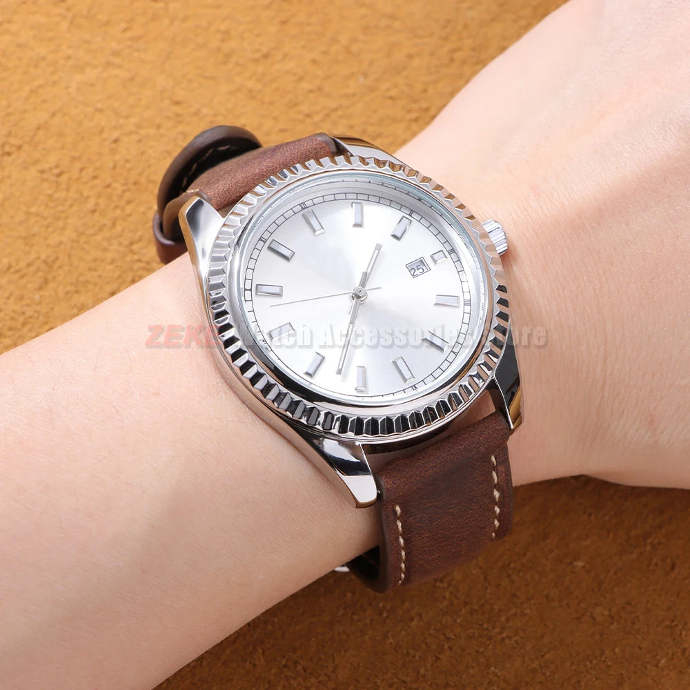 Wax Vintage Quick Release 24mm 22mm 20mm 18mm 16mm 14mm Genuine Leather Watch Bands for Men Women Top Grain Leather Watch Strap