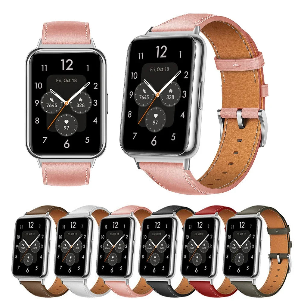 Leather Straps For Huawei Watch Fit 2 Smartwatch Bands Replacement Sport Wristband Bracelet correa Huawei watch Fit2 Accessories