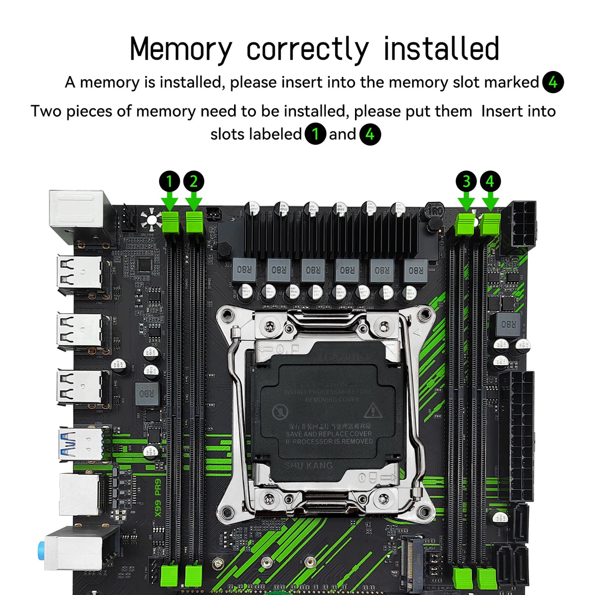 MACHINIST X99 PR9 X99 Motherboard Support LGA 2011-3 Intel Xeon E5 V3&V4 CPU DDR4 RAM SATA/NVME M.2 Slot USB3.0