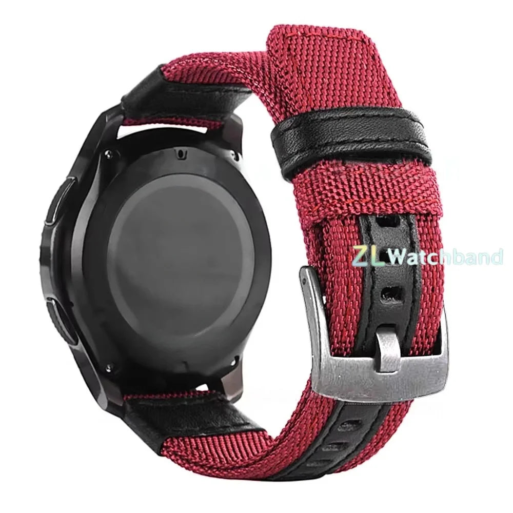 Nylon Quick Release Watch Bands Replacement Canvas Fabric Sport Strap 20mm 22mm Sport Wristband for Samsung for HUAWEI Watch GT3
