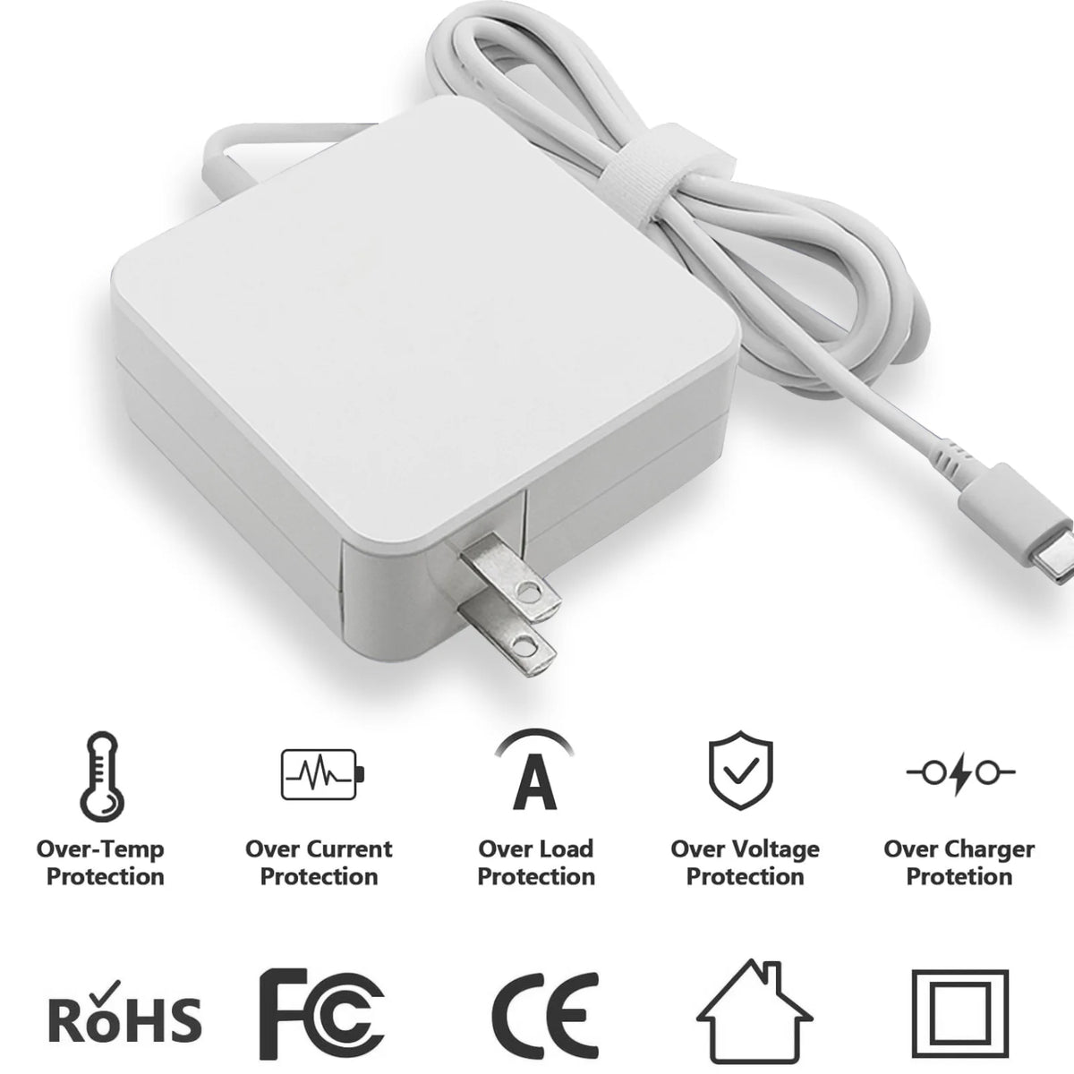 Reletech 65W USB C Laptop Power Adapter Type C Power PD Wall Fast Charger Fort MacBook Dell Lenovo Huawei HP Notebook