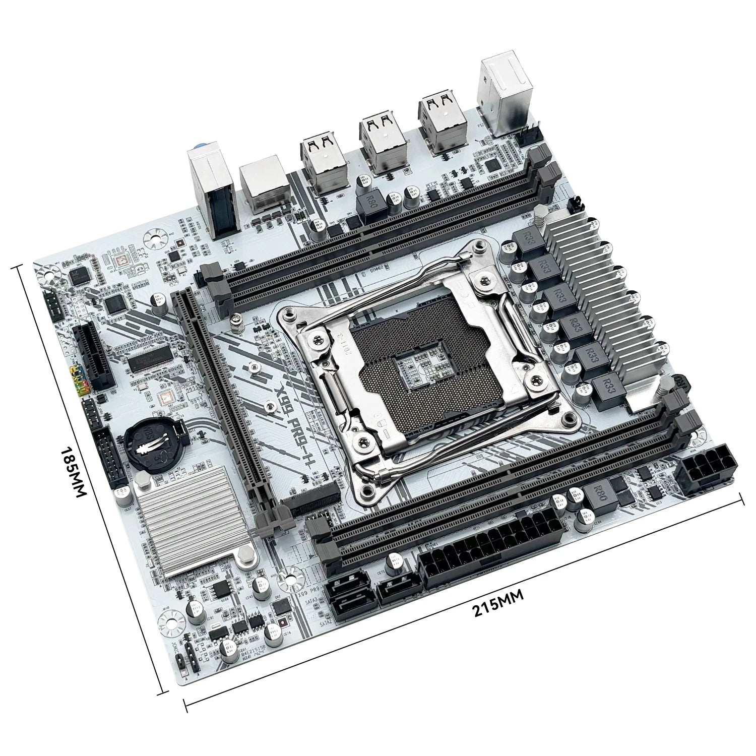 MACHINIST White X99 PR9-H Motherboard Combo Intel Xeon E5 2630 V4 LGA 2011-3 CPU DDR4 16GB RAM NVME M.2 Optional Kit Set