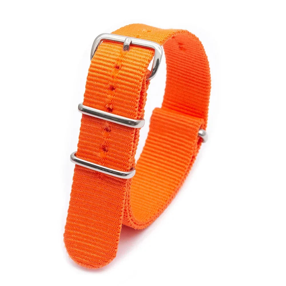 Durable Striped Nylon Wristband Bracelet Style Watch Band 18MM 20MM 22MM 24MM Universal Strap for Sport Casual Watches