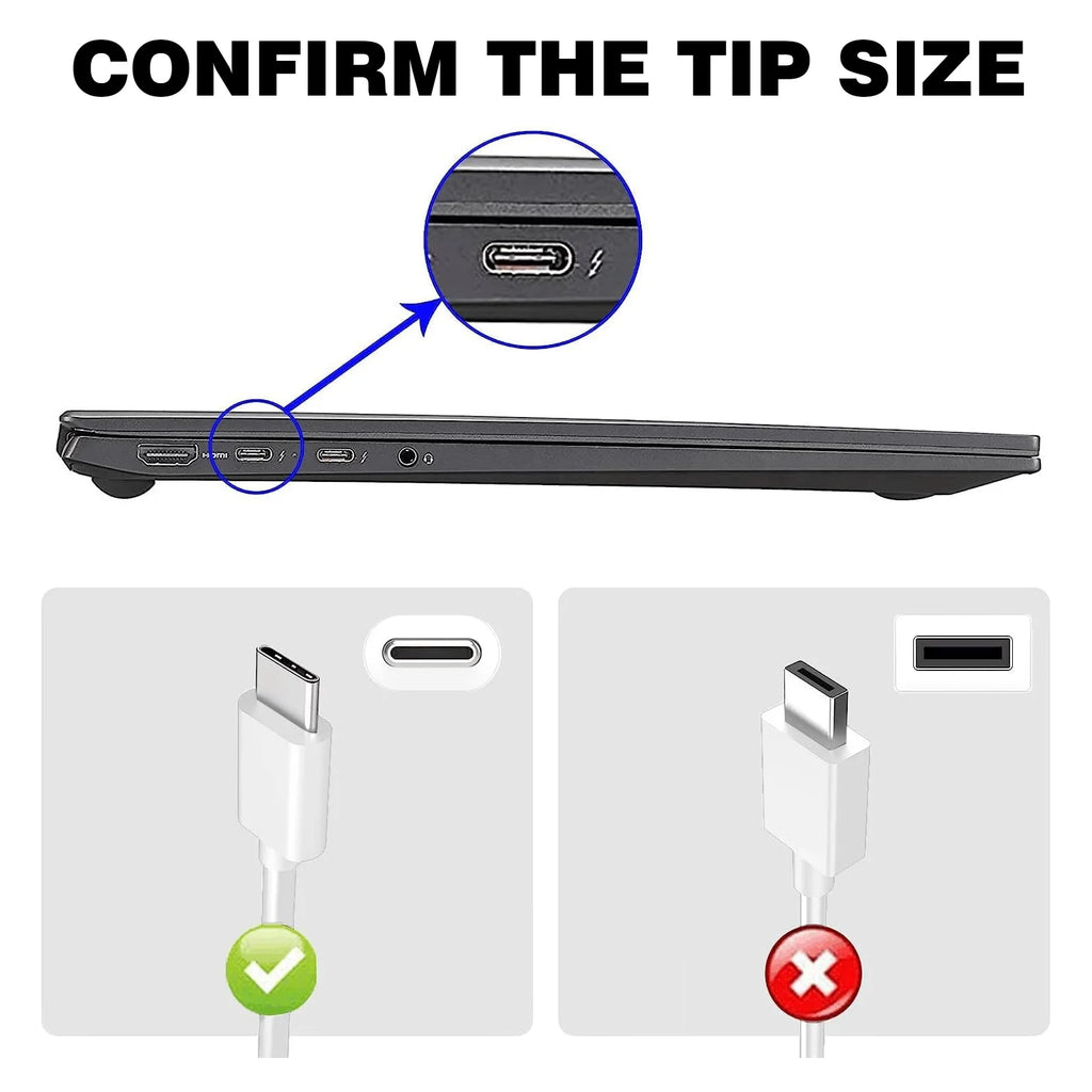 Reletech 65W USB C Laptop Power Adapter Type C Power PD Wall Fast Charger Fort MacBook Dell Lenovo Huawei HP Notebook