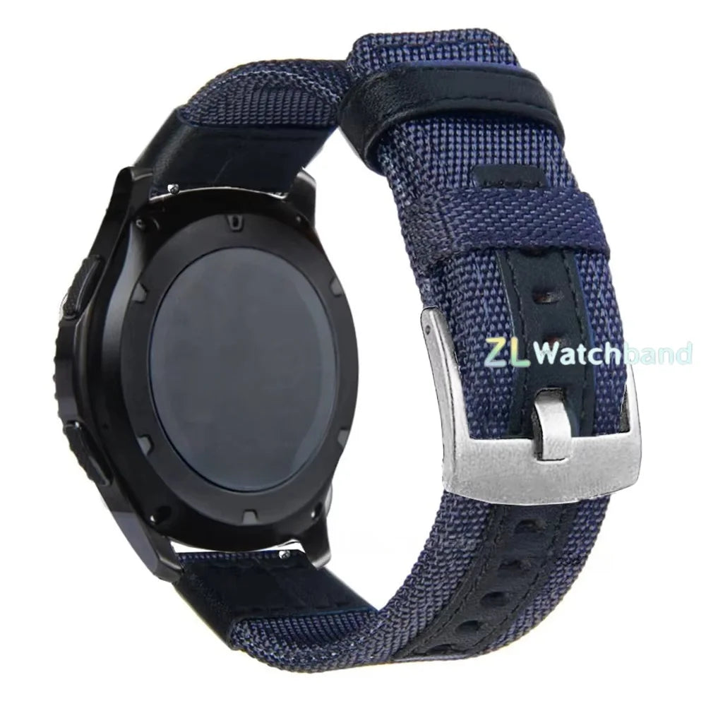 Nylon Quick Release Watch Bands Replacement Canvas Fabric Sport Strap 20mm 22mm Sport Wristband for Samsung for HUAWEI Watch GT3
