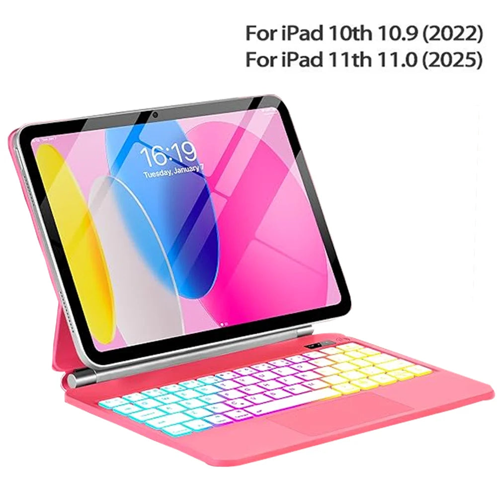 Magic Keyboard for iPad 11th Generation A16 2025 11"A3354 A3355 Keyboard Case for iPad 10th Gen 2022 10.9" A2696 A2757 Cover