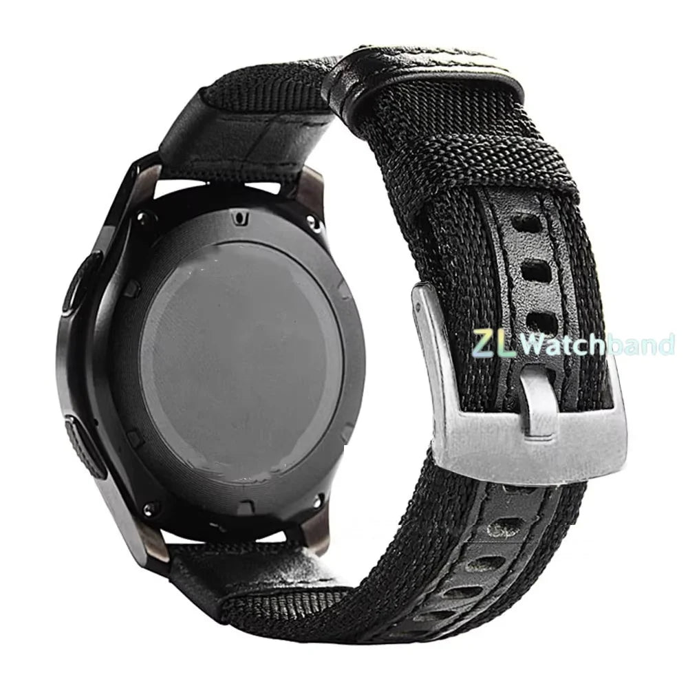 Nylon Quick Release Watch Bands Replacement Canvas Fabric Sport Strap 20mm 22mm Sport Wristband for Samsung for HUAWEI Watch GT3