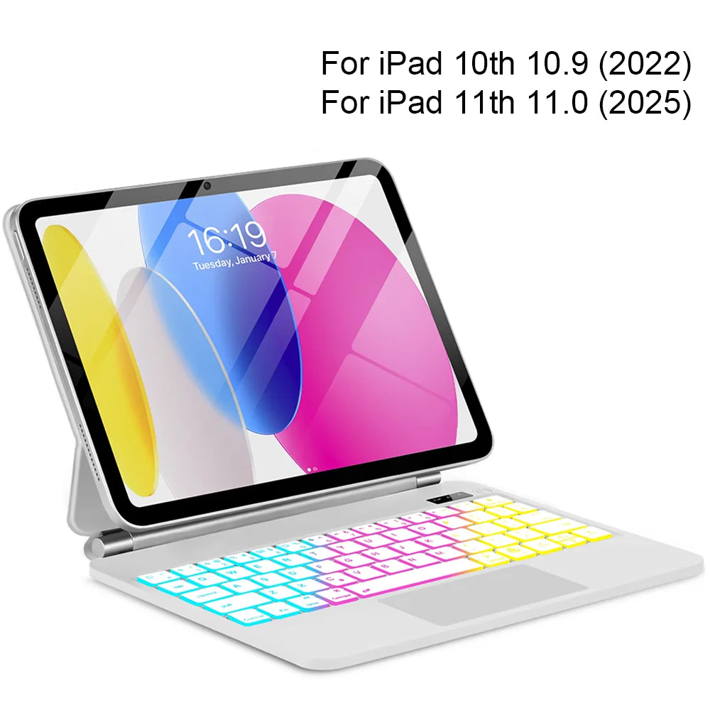 Magic Keyboard for iPad 11th Generation A16 2025 11"A3354 A3355 Keyboard Case for iPad 10th Gen 2022 10.9" A2696 A2757 Cover