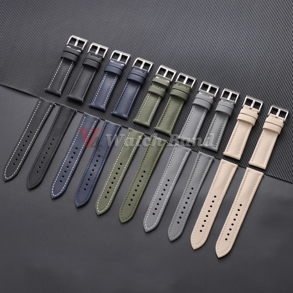 Premium Sailcloth Watch Band for Blancpain Straps Waterproof Canvas Nylon Quick Release Bracelets 18mm 19mm 21mm 20mm 22mm Belt