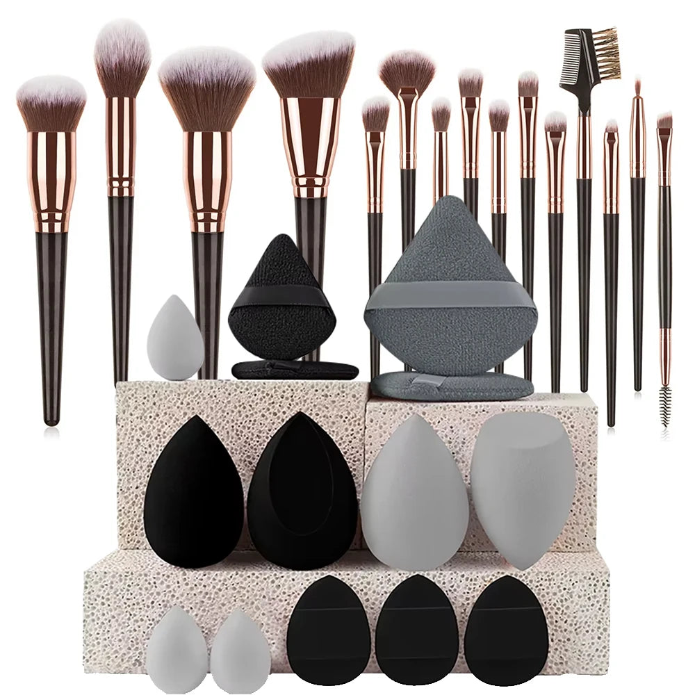 Makeup Brushes Set Face Eyes Make Up Brush Eyelash Eyeshadow Eyebrow Eyeliner Foundation Powder Blush Highlight Lips Brush