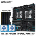 MACHINIST X99 MD8 Dual CPU Motherboard Optional Kit Set Intel Xeon E5 2680 V4 LGA2011-3 DDR4 32GB RAM C612 Chip Server Computer