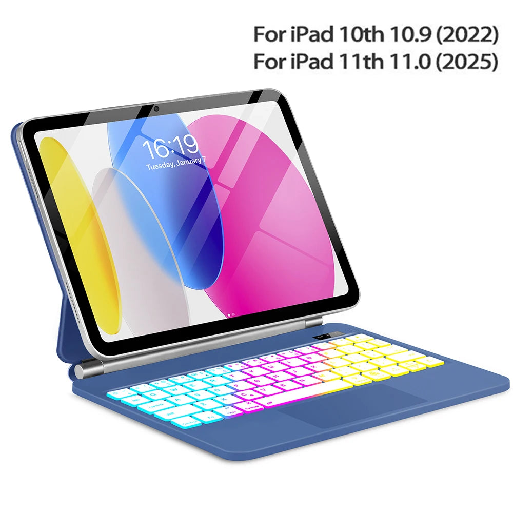 Magic Keyboard for iPad 11th Generation A16 2025 11"A3354 A3355 Keyboard Case for iPad 10th Gen 2022 10.9" A2696 A2757 Cover